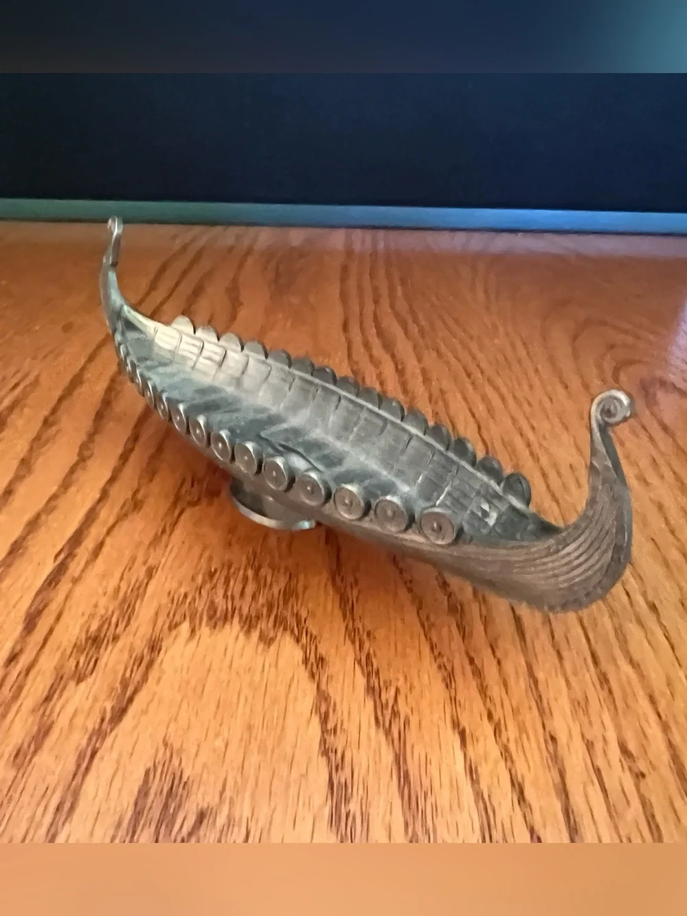 Bronze-Tone Viking Longship Decorative Accent - Unbranded